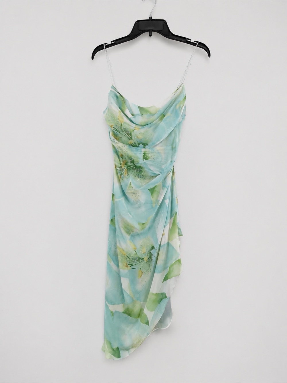 Vintage Kay Unger Light Blue Floral Slip Dress